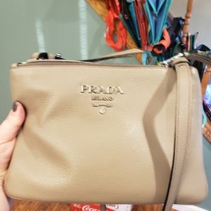 Prada leather crossbody bag